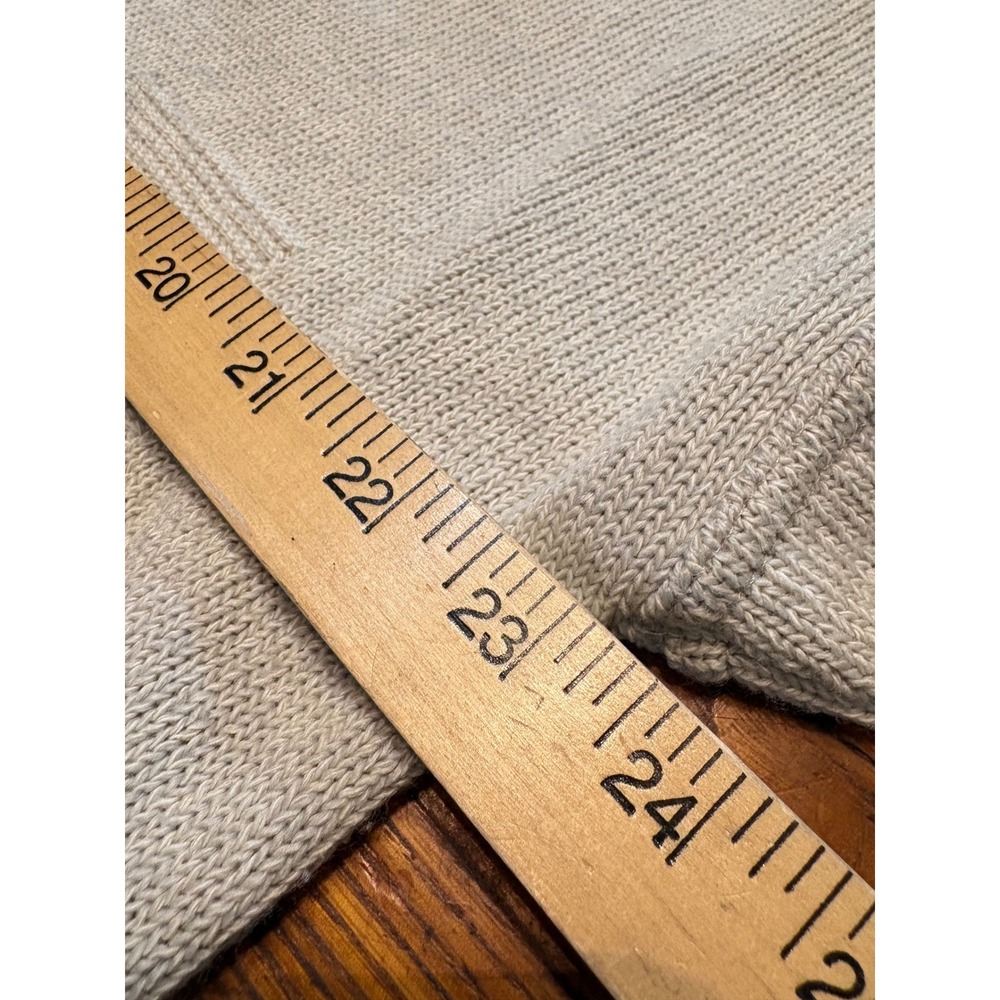 Patrick O'Connor Mens V-Neck Linen Cotton Geometric Knit Sweater Ireland Cream M - Picture 5 of 7